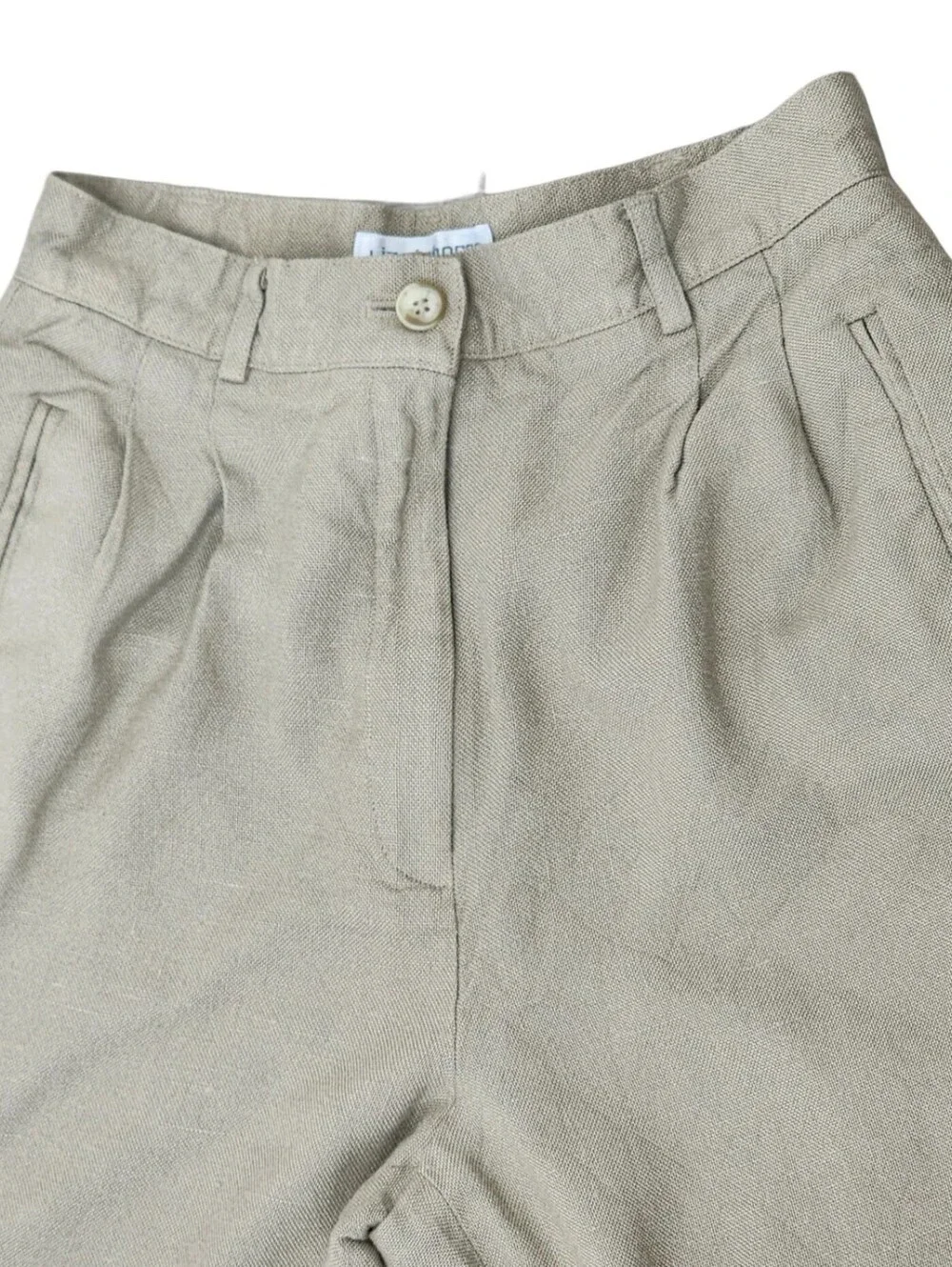 VTG 90s Liz Claiborne Collection Lined Trousers Taupe 4